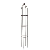 ESTEXO Rankhilfe Ranksäule Rankgitter 200cm Edel-Rost Rankobelisk Rosenturm Rankgestell für Kletterp