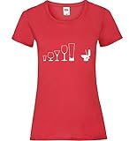 Der Weg zur Toilette Frauen Lady-Fit T-Shirt Rot XL