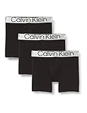 Calvin Klein Herren Boxer Brief 3PK Retroshorts, Black, L (3er Pack)