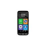 SPC ZEUS 4G+ Hülle — Smartphone für Senioren 4G, einfacher Modus mit großen Symbolen, SOS-Taste, Fernbedienung, physischen Tasten und 5,5-Zoll-Touchscreen, Android 11 Go, Schw