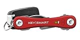 KeySmart Pro - Der kompakte Schlüsselhalter mit LED Licht & Tile Smart Technologie, lässt Sie Ihre verlorenen Schlüssel & Handys mit Bluetooth verfolgen (bis zu 10 Schlüssel, Rot)