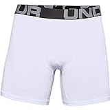 Under Armour elastische und schnelltrocknende Boxershorts, extra bequeme Unterhosen mit 4-Way-Stretch im 3er-Pack,Weiß,L