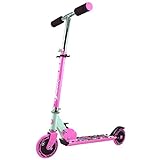 Best Sporting Scooter 125er Rolle, Basic Tretroller für Kinder, klappbar, ABEC-5 Kugellager, Farbe pink/weiß