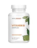ImmuBoost ® Vitamin B Komplex | 180 vegane Kapseln | 1 Tag 1 Kapsel | Immunsystem stärken mit bio-aktiven Vitamin B-Formen | CO2-neutral