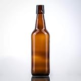 12 x Bierflaschen 500 ml braun inkl. passenden Bügelverschluss – 12 Glasflaschen 500ml im Bundle perfekt geeignet als Einmachflaschen 500 ml, Schnapsflaschen 500ml.