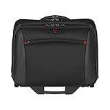 Wenger Potomac 2-TLG Laptop Trolley für Notebook bis 17 Zoll, herausnehmbare Laptoptasche 15 Zoll, 23 l, Damen Herren, Büro Business Reisen, Schwarz, 600661