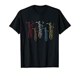 Musik und meine Saxophon, cooles farbiges Outfit Saxophonist T-Shirt
