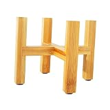 YARNOW Moderner Pflanzenständer Aus Holz Stabiler Blumentopfhalter Mit Polstern Ideal Für Wohnzimmer Und Garten Eleganter Pflanzenhocker Für Innen Und Außenbereiche 1 S