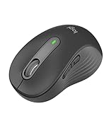 Logitech Signature M650 L Kabellose Maus - für große Hände, Leise Klicks, Anpassbare Seitentasten, Bluetooth, Kompatibilität mit mehreren Geräten - Grau