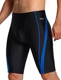 BALEAF Herren Jammers Wettkampf Schwimmjammer Atmungsaktiv Badeanzug Schwimmhose Badeshorts Sport Badehose Blau L