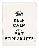 Keep Calm And Eat Stippgrutze Kordelzug Sporttasche Beige Drawstring Sport Bag
