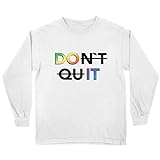 lepni.me Kinder T-Shirt Nicht Aufgeben tun Es Regenbogen Glücklich Bleiben Motivierendes Zitat (14-15 Years Weiß Mehrfarben)