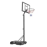 Tragbarer Basketballkorb Ständer für Kinder,höhenverstellbar 1,3–3,05 M Für Outdoor-/Indoor-Sport,Basketballanlage mit 80 cm Rückwand und Rädern