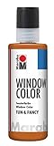 Marabu 04060004047 - Window Color fun & fancy, hellbraun 80 ml, Fensterfarbe auf Wasserbasis, ablösbar auf glatten Flächen wie Glas, Spiegel, Fliesen und Folie