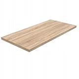 Robuste Küchenarbeitsplatte 120 cm - 3,8 cm dick - mit Abgerundeter Vorderkante - ideal für Küche, Werkstatt, Büro oder als Tischplatte - Laminierte Arbeitsplatte Sonoma Eiche 3025