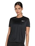 Nike Damen Miler T-shirt, Black/Reflective Silver, S