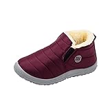 JDGY Herbst Winter Schneestiefel Herren Stiefeletten Warm Kurze Stiefel Flache Ankle Boots Verdicken Plus Samt Damenstiefel Wasserdicht Bequem Unisex Schneestiefel