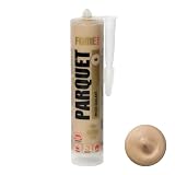 Eichfarbener Premium-Dichtstoff für Parkett & Laminat FOME FLEX PARQUET – elastisch, langlebig, überstreichbar und lackierfähig. Ideal zum Füllen und Reparieren von Fugen und Rissen (310 ml - Eiche)