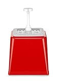 HENDI Pump-Soßenspender, Saucenspender, Spritzspender, Pumpspender, Fassungsvermögen: 2.5 L, Dosierung: 20 ml, ABS-Gehäuse, Polypropylen, 224x210x(H)327mm, R