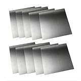 YTGZS 6061 Aluminium Panel Platte Alublech Blechzuschnitt Dicke 0.5mm bis 4mm,Länge 100mm Breite 100mm,0.5mmx100mmx100mm 10pcs