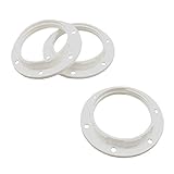 3 Stück Schraubring E27 Kunststoff Weiß für Lampen-Fassung Ring mit zwei Gewindegängen für Lampen-Schirm oder Glas-Elemente