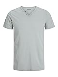 JACK & JONES JJESPLIT Neck Stripe Tee SS NOOS