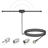 Bingfu DAB UKW Radio Antenne FM Dipolantenne mit 3m Verlängerungskabel für Tragbaren Radio-Tuner Stereo-Empfänger AV-Empfänger Stereo-Verstärker HiFi-R