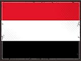 Tin Sign Blechschild 30x40 cm Jemen Flagge Länder National Fahne Asien Retro Wand Deko Bar Kneipe Cafe Sammler Geschenk