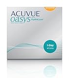 ACUVUE Kontaktlinsen Acuvue Oasys 1-Day for Astigmmatism Tageslinsen weich, 90 Stück/BC 8.5 mm/DIA 14.3 mm/CYL -0.75 / ACHSE 150 / -1 Dioptrien