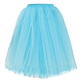 Tüllrock Midi Damen 50Er Rock Retro Ballet Tanzrock 3 Lagig Tüll Ballett Tütü Rockabilly Petticoat Unterrock Tanzkleid Ballkleid Abendkleid Gelegenheit Zubehör Rockabilly Jahre Retro Tutu Cosplay