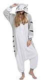 DELEY Unisex Erwachsene Tieroutfit Pyjamas Schlafanzug Cosplay Verkleiden Kostüme Jumpsuit Tierkostüme,Cat-4,L: Körperhöhe:171cm-180cm