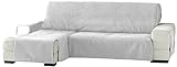 Eysa Zoco Nicht elastisch Sofa überwurf Chaise Longue Links, frontalsicht, Chenille, Ecru, 29 x 9 x 37 cm, F333191I