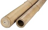 DE-COmmerce® Bambuspfosten Bambusrohr Bambusstangen für Sichtschutz Zaun Montage Bambus Dekoration Rohr aus Bambus Natur - 200 cm - Ø 8-10 cm