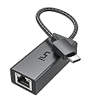 uni USB C Ethernet Adapter Gigabit LAN Adapter 1000 Mbps Thunderbolt 3 auf RJ45 Netzwerkadapter, kompatibel mit Nintendo Switch Lite, MacBook Pro/Air M1, iPad Pro/Air, XPS 13, Surface Go/Laptop 4 usw.