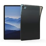 kwmobile Hülle kompatibel mit Samsung Galaxy Tab S6 Lite - Silikon Case transparent - Tablet Cover Schwarz Transparent