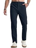 Elegancity Herren Chinohose Blau Stretch Freizeithose Regular Fit Stoffhose Anzughose Einfarbig 60% Baumwolle Passform Mit Bundgummi L