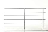 Dolle Geländer mit Handlauf - Set aus Aluminium PAB 81- Balkongeländer - Treppengeländer - Ergänzungspackung Bodenmontage (62,25€/m) für Innen und Außen