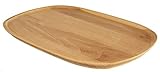 EFO Holzplatte – Servierplatte Holz – Servierteller - Holzplatte Deko – Serviertablett Holz -Obstplatte - ovale Platte Holz für Vorspeisen Zwischenmahlzeiten Snack Größe 25 cm/ 17 cm