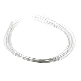 Baoblaze 10x Metall Stirnbänder Basis, Edelstahl Blanko Stirnband, Einfarbige Glatte Metallbasis, Stainless Steel Hair Hoop, Haarbänder Verschlüsse, DIY Harrschmuck für Damen, M