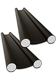 2 Zugluftstopper Schwarz für Türen 90cm - Doppelseitige Schutz vor Zugluft - Zuschneidbare Türdichtung