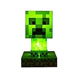 Paladone Minecraft Creeper 3D Icon Light BDP | Offiziell lizenziertes, grünes, pixeliges Nachtlicht oder Schreibtischlampe | Einzigartige Geschenkidee für Gamer | angetrieben durch 2 x AAA, PP6593MCF