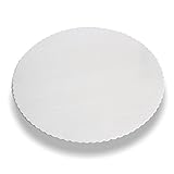 Wertpack Tortenunterlagen in weiß, rund, 28cm Durchmesser, unbeschichtet und gezackt, 100 Stück
