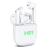 Wireless Earbuds, Bluetooth Headphones Supports Wireless Charging & Type-C Fast Charge Wireless Earphones with LED Power Display, Smart Touch Control 40H Playtime IPX6 Waterproof Headsets for Sports