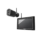 ABUS Überwachungskamera EasyLook BasicSet PPDF17000 – Kamera + tragbarer Monitor mit Touchscreen - einfache Handhabung, Bewegungserkennung, Alarm- und Aufnahme-Modus, Gegensprechfunktion, Nachtsicht