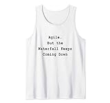 Scrum Agile Vs Waterfall Project Management Funny PM Coach Tank Top
