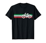 Retro Rennrad Fahrradfahrer Radsport Streifen Italien T-Shirt