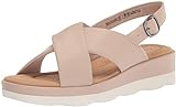 Clarks Clara Cove Wedge Sandal, Sand Synthetic, 8.5 Wide