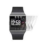Screenshield Schutzfolie Fitbit Ionic [3 Stück] - volle Abdeckung des Displays - blasenfrei, beständig, flexibel und selbstheilend gegenüber Mikrokratzern; kein Panzerglas