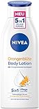 NIVEA Orangenblüte Body Lotion (400 ml), feuchtigkeitsspendende Körpercreme mit Avocado-Öl natürlichem Ursprungs, Hautcreme mit energetisierendem Duft für normale und trockene Haut