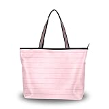 JUMBEAR Canvas-Tragetasche für Damen, Handtasche, rosa Ziegelsteinmauer-Struktur, Einkaufs-Umhängetasche, Größe M